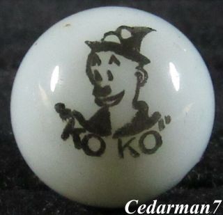 Cedarman7,  Antique Peltier Nlr " Koko " Comic Marble Vintage Marbles Special