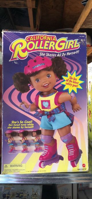 Vintage 1991 Tyco California Roller Blade Girl - Skating Doll