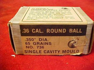 1 Thompson Center T/c 36 Cal Round Ball Mold.  350 Dia 65 Gr Single Cavity Nos