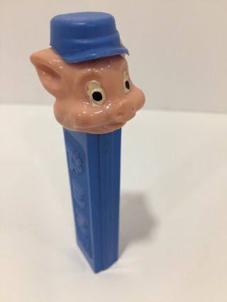 Disney Practical Pig Vintage Pez Dispenser,  No Feet,  Flat Hat,  Made In Austria