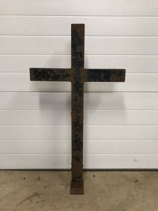 Antique Vintage Church Steeple 3ft Cross Crucifix Sign Old Architectural Salvage