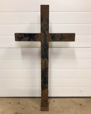 Antique Vintage Church Steeple 3ft CROSS CRUCIFIX Sign Old Architectural Salvage 3
