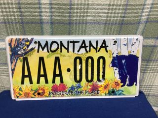 Preserve The Place Montana Sample License Plate