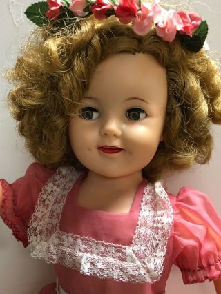 19” Vintage Antique Ideal All Shirley Temple Doll 1958 Adorable Curls S 3