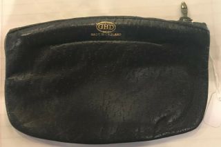 Vintage Gbd Pipe Tobacco Brown Leather Pouch Made In England