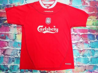 Y10 2002 - 04 Liverpool Home Shirt Vintage Football Jersey Medium