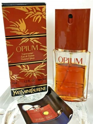 Vintage Opium By Yves Saint Laurent Edt 1.  2 Oz 75 Full Formula Htf
