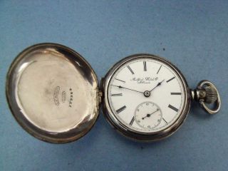 Early Rockford Watch Co.  Coin Silver Hunter Pocket Watch C1881