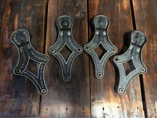 Vintage Antique Allith Mfg.  Co.  Heavy Duty Cast Iron Stayon Barn Door Rollers
