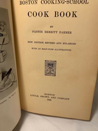 The Boston Cooking School Cook Book Fannie Merritt Farmer 1923 3