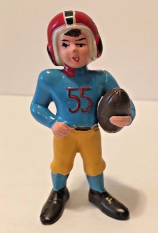 Vintage Wilton Football Player Cake Topper 4 1/2 Inches Tall