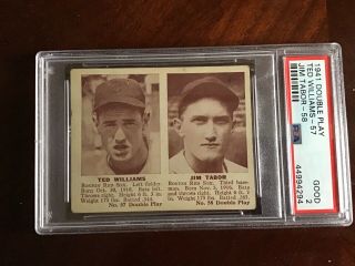 1941 Double Play Ted Williams /jim Tabor - 57/58 Psa 2 Good.  Boston Red Sox