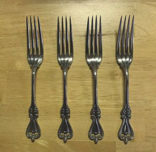 Towle Old Colonial Sterling Silver Dinner Forks.  Set Of 4.  7 1/4 Inch.