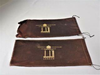 2 Vintage Dunhill Of London Brown Satin Pipe Socks
