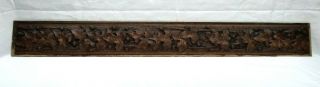 An Exquisite Antique French Hand Carved Oak Panel / Frieze - C1900