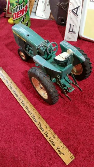 Ertl John Deere Tractor Toy - 3 Point - Metal Rims - 4 Lever Vtg Farm Implement
