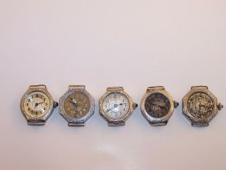Vintage Bulova,  A.  Lecoultre,  Longeaus,  Fontain Helbros & Elain Gf Wire - Lug Watches