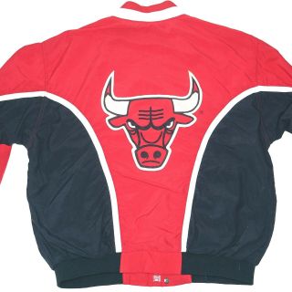NBA Chicago Bulls Champion Warm Up Jersey Jacket Size Large Vintage Rare 2