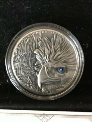 Niue 2018 $2 Philippine Eagle Antique Finish High Relief 1 Oz Silver Coin
