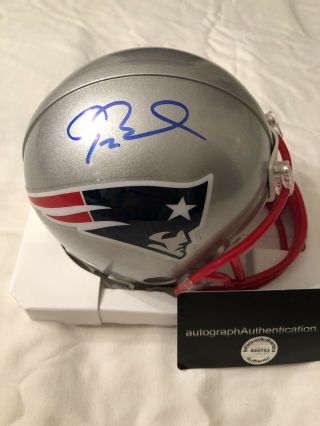 Tom Brady Autographed Mini Helmet England Patriots -