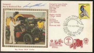 1980 Inaugural Bay To Birdwood Mill Vintage Car Rally Silk Signed Cover