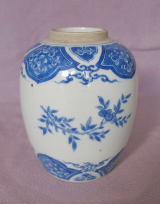 Antique Mid 19th Century Chinese Export Porcelain Ginger Jar C.  1850