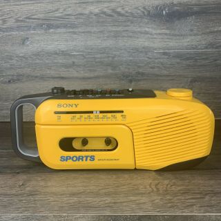 Vintage Sony Sports Water Resistant Cfm - 101 Boombox Am/fm Radio Cassette Player