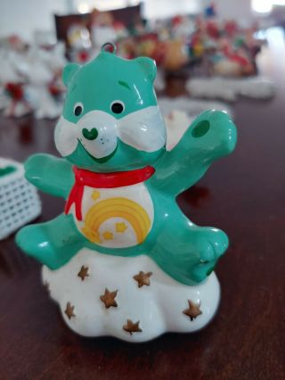 Vintage 1984 American Greetings Care Bears Ceramic Christmas Ornament Wish Bear