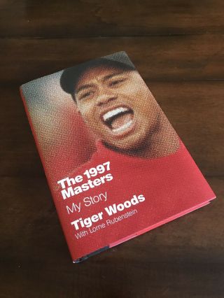 Tiger Woods Book Signed The 1997 Masters: My Story Absolutely Flag