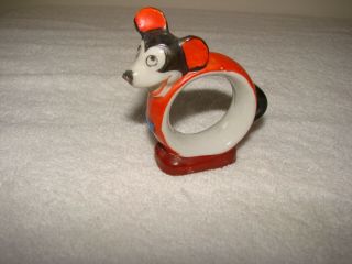 Porcelain Mickey Mouse Napkin Ring Vintage
