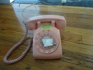 Vintage Pink Western Electric Bell System Rotary Dial Phone 500 Cd 9/68