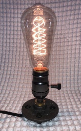 Industrial Vintage Steampunk Style Table Lamp With Edison Bulb