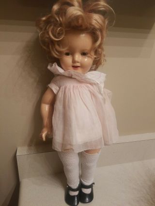 Vintage 18 Inch Ideal Shirley Temple Doll With Dress