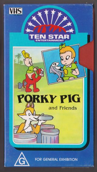 Ten Star Entertainment Porky Pig And Friends - Rare Vintage Vhs Video Tape
