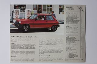 La Renault 5 1980 dealer brochure - French - Canada - ST501001018 2