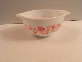 Vintage Pyrex Pink White Gooseberry Cinderella Mixing Bowl 441 Usa 1 1/2 Pint