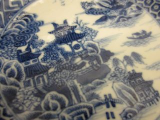 Chinese 18th / 19th Century Blue White Porcelain Hand Painted Landscape Dish Set