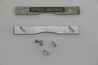 Graflex Speed Graphic 3 1/4 4 1/4 " Lens Board Sliders Nameplate - Vintage V08
