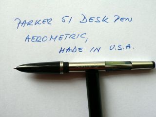 Vintage Parker 51 Black Aerometric Desk Fountain Pen
