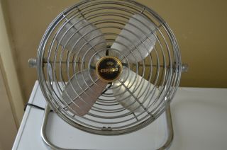 Vintage Mcgraw - Edison Eskimo 100x1 Electric Fan Turquoise Chrome 80w 120v