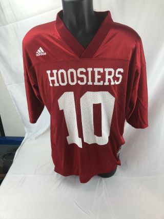 Indiana Hoosiers Football Jersey 10 Minty Mens Sz Adult Medium Adidas
