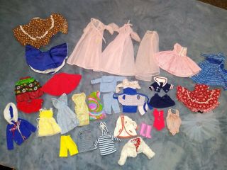 Vintage Barbie And Skipper Clothes 1960 To 1968.  Most Are In.