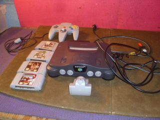 Vintage Nintendo 64 System With Games