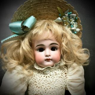 Early Closed - Mouth 7 Kestner 15 " Antique Cabinet Doll - Bisque Head German Jdk