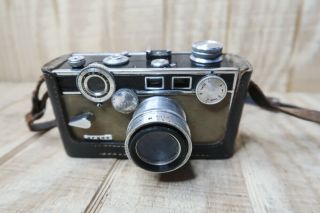 Vintage Argus C3 Rangefinder Brick 35mm Film Camera 50mm Lens With Leather Case
