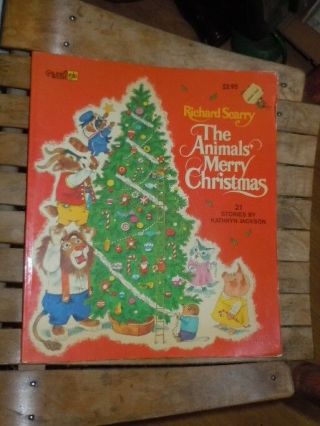 Vtg Richard Scarry The Animals Merry Christmas Kathryn Jackson 1972 Golden Books