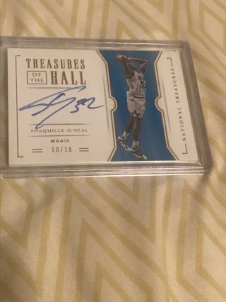 2018 - 19 National Treasures Shaquille O’neal Treasures Of The Hall Auto /15 Magic