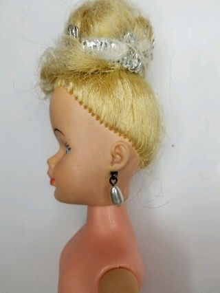 Vintage 1950s Hard Plastic Mold Doll 11 1/2 