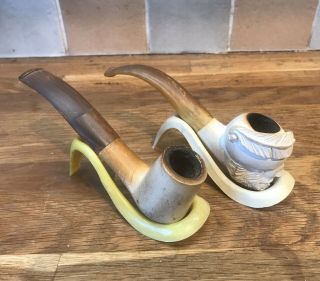 Vintage Smokers Tobacco Pipes X 2