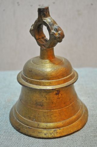 Old Antique Hand Crafted Brass Big Size Temple Bell